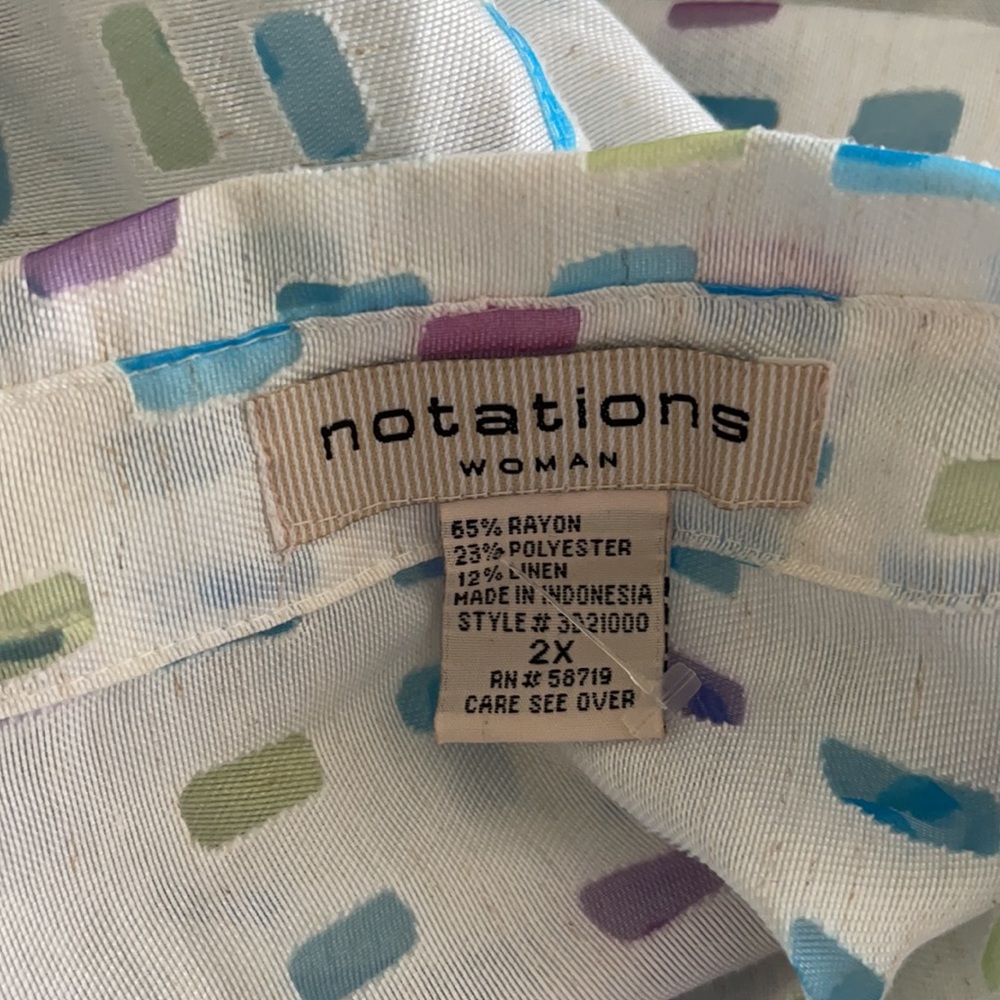 Notations Woman’s Multicolored Pattern Blouse Wit… - image 6